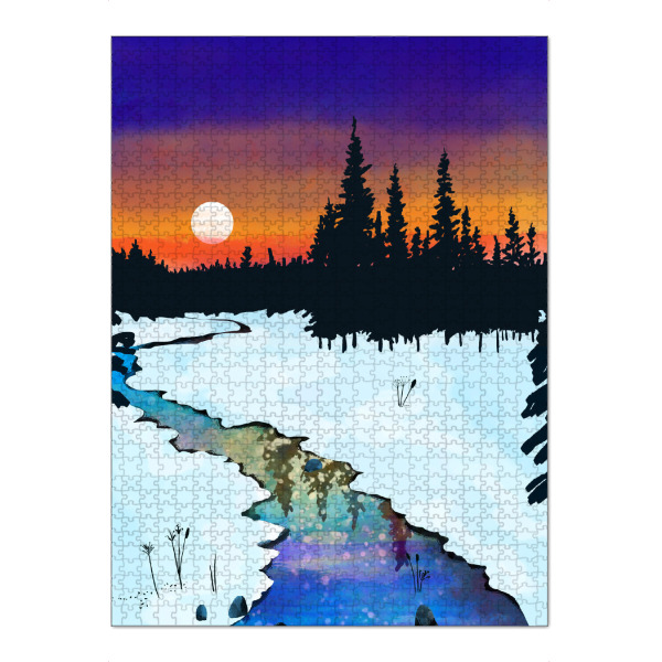 Puzzle Ravensburger "Lila Mitternacht" artboxONE - Natur