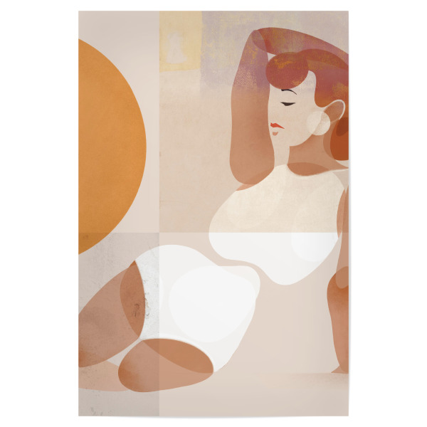 Poster 30x20 cm "Mädchen genießt den Sommer" artboxONE - Menschen,Geometrie