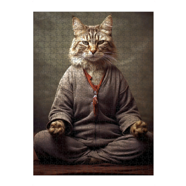 Puzzle Ravensburger "Miau Katzenyoga A" artboxONE - Tiere,Lustig - Katze,Katzen,Yoga,Bewegung,Tier - Bild katze
