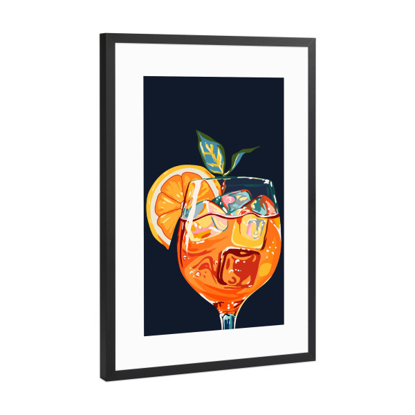 Poster mit Rahmen Schwarz (Metallic) "Hawaiianischer Cocktail" artboxONE - Essen & Trinken / Alkohol