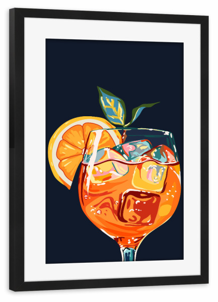 Poster mit Rahmen schwarz "Hawaiianischer Cocktail" artboxONE - Essen & Trinken / Alkohol