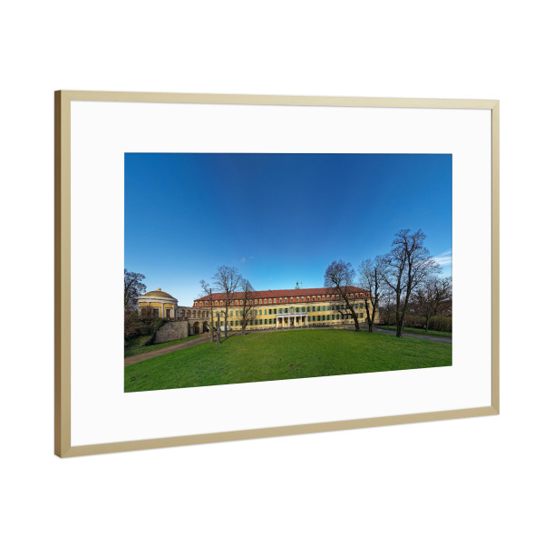 Poster mit Rahmen Gold "Sondershausen - Schloss; Pano, low" artboxONE - Städte,Natur,Reise,Architektur,Städte / Weitere
