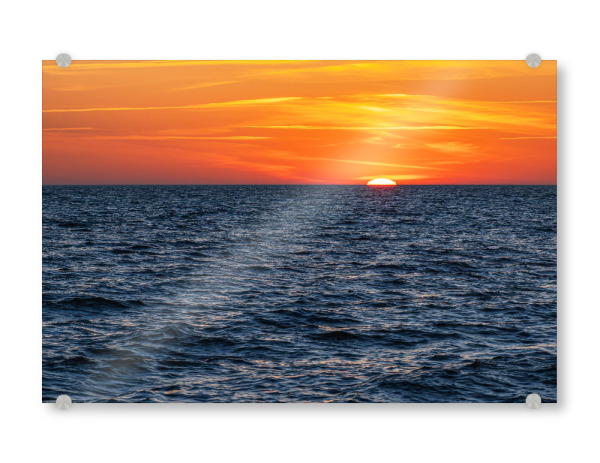 Acrylglasbild "Sonnenuntergang bei Kloster" artboxONE - Natur,Reise,Reise / Strand und Meer