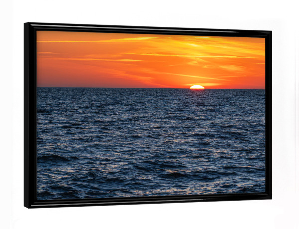 Poster mit schwarzem Rahmen "Sonnenuntergang bei Kloster" artboxONE - Natur,Reise,Reise / Strand und Meer