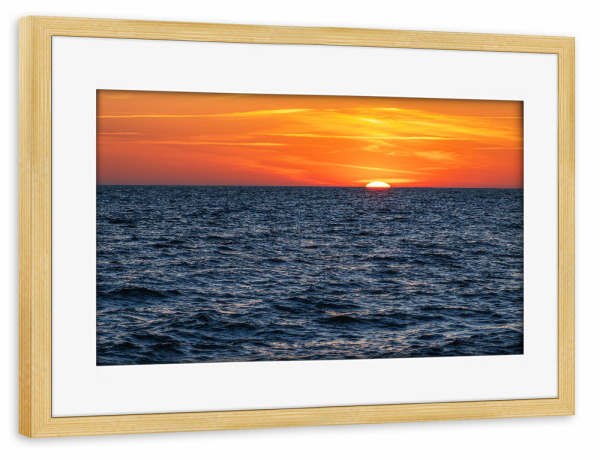 Poster mit Rahmen kiefer "Sonnenuntergang bei Kloster" artboxONE - Natur,Reise,Reise / Strand und Meer