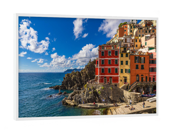 Poster mit weißem Rahmen "Riomaggiore in Italien" artboxONE - Reise,Architektur,Reise / Strand und Meer,Reise / Länder