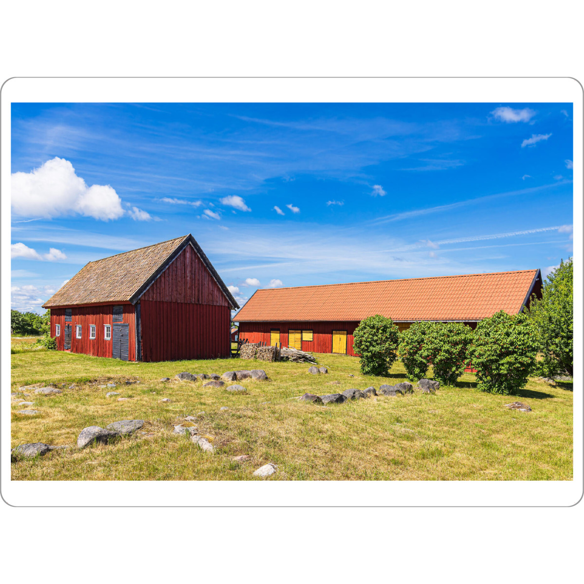 Tischset "Rote Holzhäuser in Schweden" artboxONE - Natur,Reise,Architektur,Reise / Länder