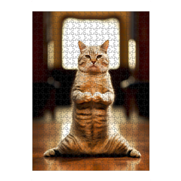 artboxONE Puzzle "Miau Katzenyoga M" artboxONE - Tiere,Lustig - Katze,Katzen,Yoga,Bewegung,Tier - Bild katze