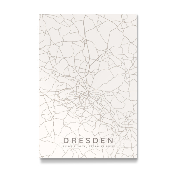 Galerie-Print "Dresden minimalist map taupe" 30x20 cm artboxONE