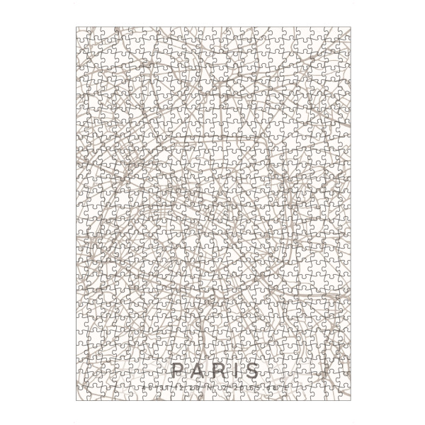Puzzle Ravensburger "Paris minimalistische Karte Taupe" artboxONE - Städte,Städte / Paris,Kartografie
