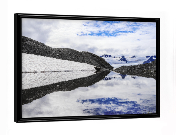 Poster mit schwarzem Rahmen "Harding Icefield" artboxONE - Natur,Reise - Alaska,Gletscher,Eisfeld,Nordamerika,Harding icefield