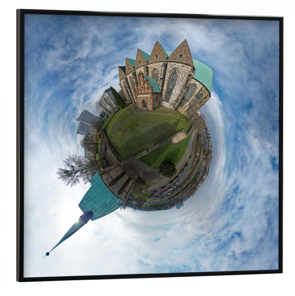 Poster mit schwarzem Rahmen 30x30 cm "St. Petri Kirche" artboxONE - Städte,Reise,Architektur,Reise / Länder,Städte / Weitere