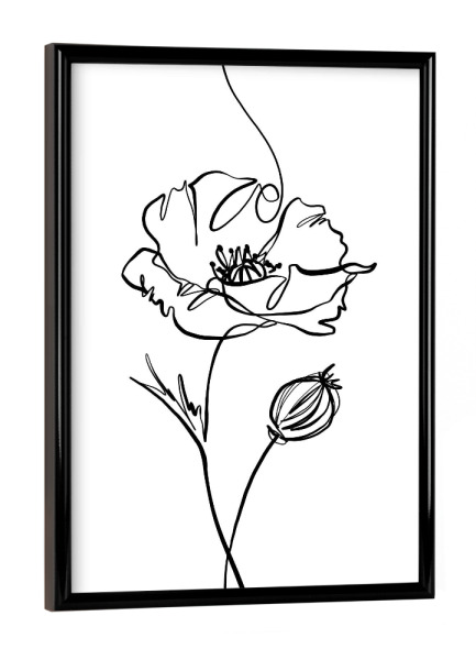 Poster mit schwarzem Rahmen "Mohn Blumen" artboxONE - Floral,Abstrakt,Für Mama