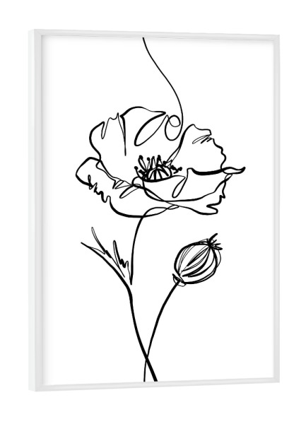 Poster mit weißem Rahmen "Mohn Blumen" artboxONE - Floral,Abstrakt,Für Mama