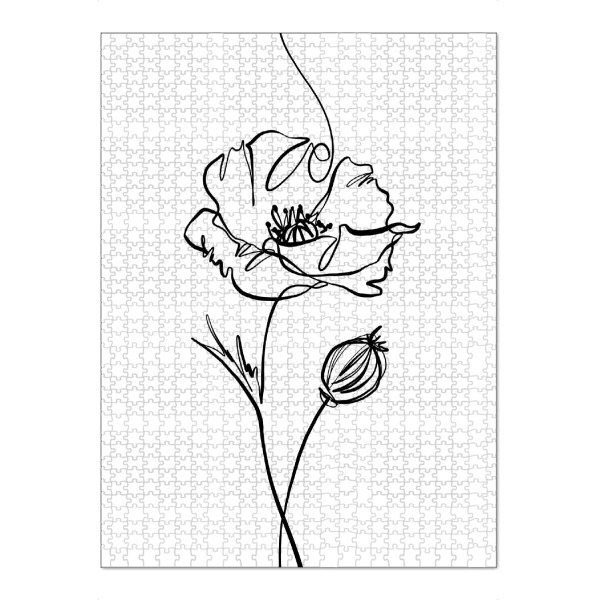 Puzzle Ravensburger "Mohn Blumen" artboxONE - Floral,Abstrakt,Für Mama