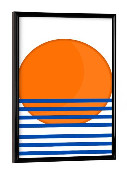 Poster mit schwarzem Rahmen "Minimalist sunset art" artboxONE - Abstrakt,Geometrie