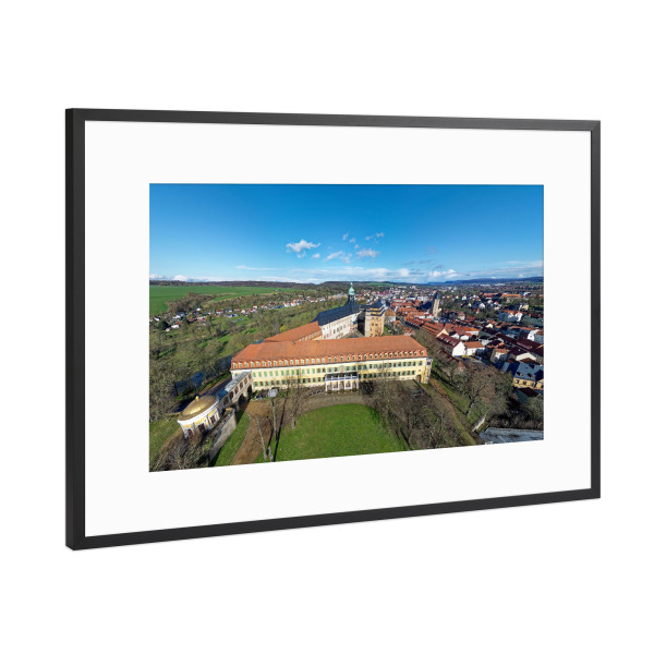 Poster mit Rahmen Schwarz (Metallic) "Sondershausen - Schloss; Pano" artboxONE - Städte,Natur,Reise,Architektur,Städte / Weitere