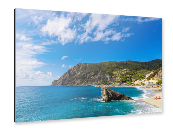 Alu-Dibond "Strand in Monterosso al Mare" 30x20 cm artboxONE