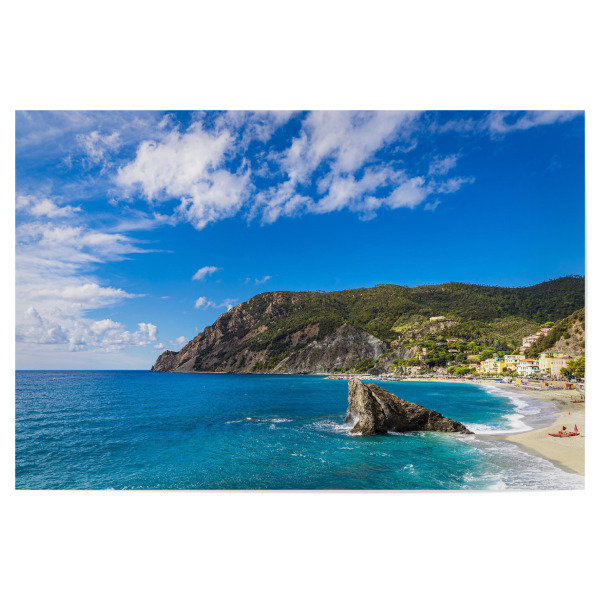 Poster 30x20 cm "Strand in Monterosso al Mare" artboxONE - Natur,Reise,Reise / Strand und Meer,Reise / Länder