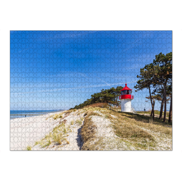 Puzzle Ravensburger "Strand und der Leuchtturm Gellen" artboxONE - Natur,Reise,Architektur,Reise / Strand und Meer