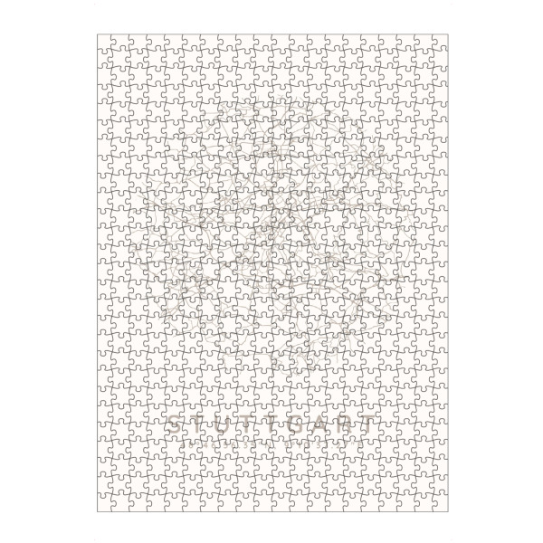 Puzzle Ravensburger "Stuttgart minimalist map white" artboxONE - Städte,Städte / Stuttgart,Kartografie