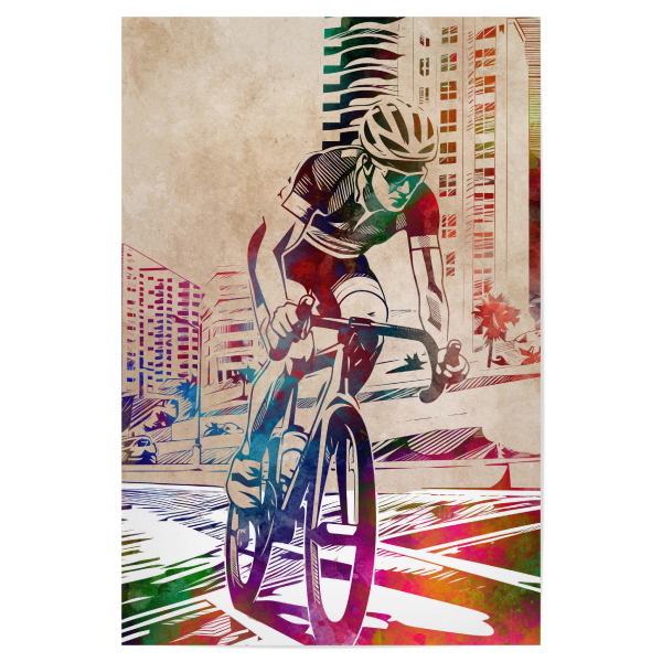 Poster "Citybike Sportart B" artboxONE - Sport,Sport / Motivation - Fahrrad,Radfahren,Fahrrad,Biker,Radfahrer,Grafik