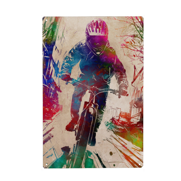 Holzbild "BMX Biker Sport Art E" artboxONE - Sport,Sport / Sommerspiele - Fahrrad,Radfahren,Fahrrad,Biker,Radfahrer,Grafik