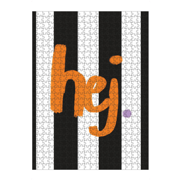 artboxONE Puzzle "Hej stripes" artboxONE - Typografie - Hej,Hello,Hey,Streifen,Gestreift,Stripes,Flur,Eingang,Utearnold,Trend - Bild hej
