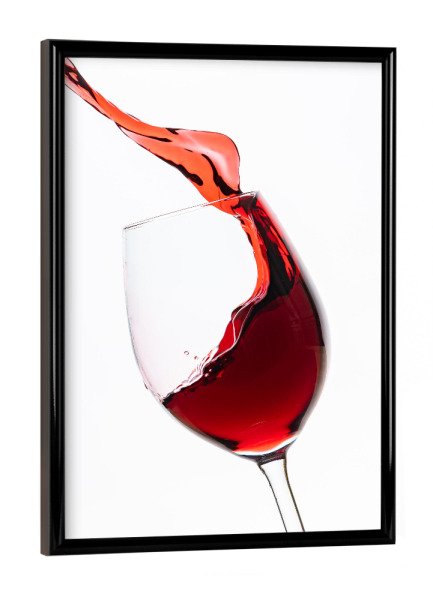 Poster mit schwarzem Rahmen "Der Rotwein" artboxONE - Abstrakt,Essen & Trinken / Alkohol