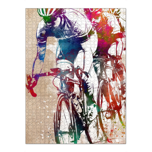 Puzzle Ravensburger "Radsportkunst J" artboxONE - Sport,Sport / Motivation - Fahrrad,Radfahren,Fahrrad,Biker,Radfahrer,Grafik - Bild fahrrad
