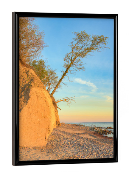 Poster mit schwarzem Rahmen "Steilküste bei Warnemünde" artboxONE - Natur,Reise,Reise / Strand und Meer