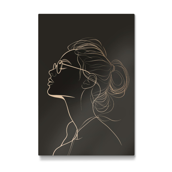 Galerie-Print "Lineart woman with sunglasses" 30x20 cm artboxONE