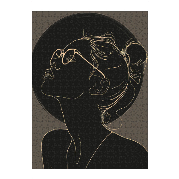 artboxONE Puzzle "Lineart woman with glasses" artboxONE - Menschen - Lineart,Line,Art,Glasses,Brille,Minimalistisch,Cool - Bild lineart