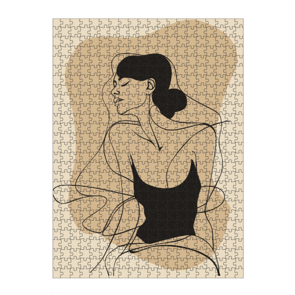 artboxONE Puzzle "Minimal woman line art" artboxONE - Abstrakt,Menschen - Line,Art,Lineart,Woman,Frau,Minimalistisch,Bikini - Bild line