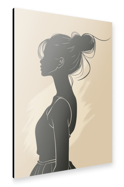 Alu-Dibond "Female black art" 30x20 cm artboxONE