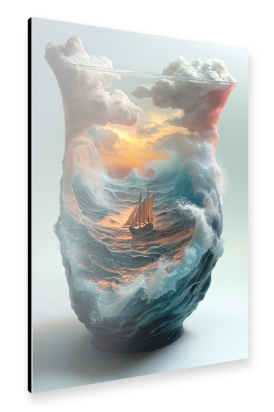 Alu-Dibond "Meereslandschaft im Glas" 30x20 cm artboxONE