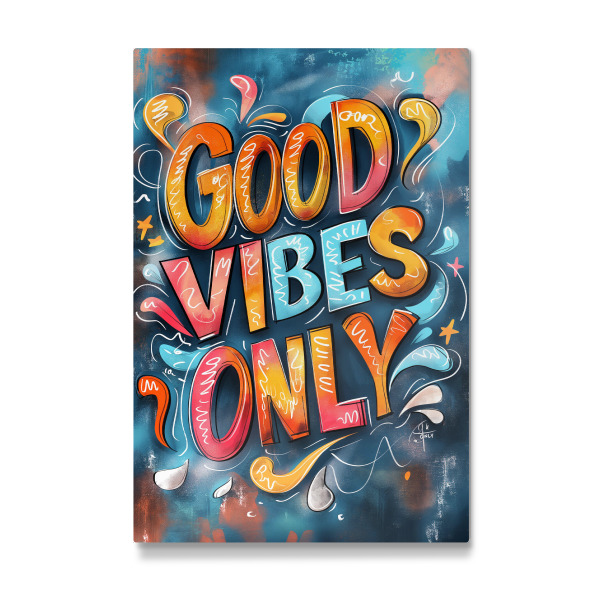 Galerie-Print "Good Vibes Only - bunt" 75x50 cm artboxONE