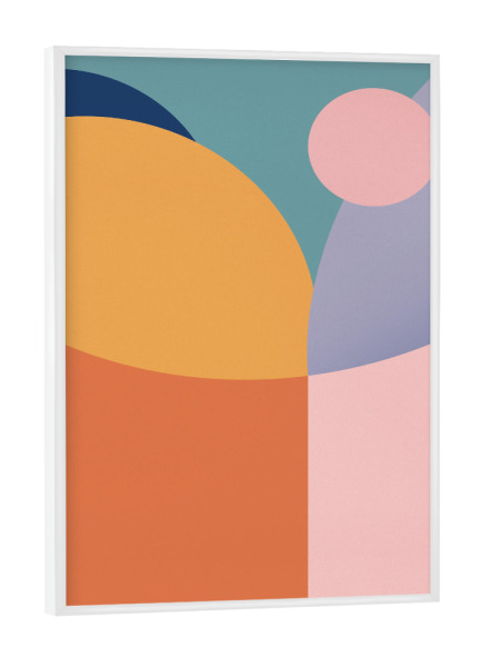 Poster mit weißem Rahmen "Abstrakte Illustration - Bauhaus" artboxONE - Abstrakt,Geometrie - Abstrakt,Bauhaus,Illustration,Geometrie,Formen