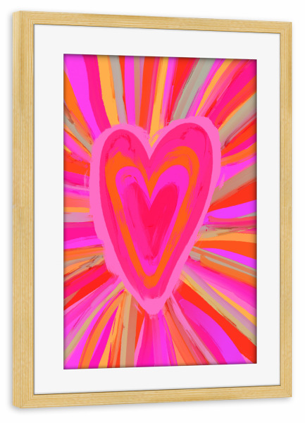 Poster mit Rahmen kiefer "Liebe Ist Gross" artboxONE - Abstrakt,Für Mama