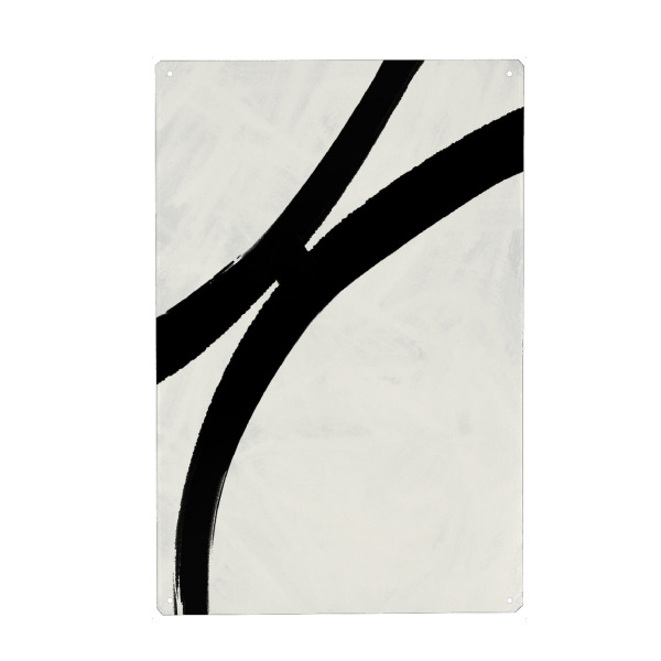 Holzbild "Black Strokes 10.0" artboxONE - Abstrakt,Für Mama,Für Papa - Abstrakt,Schlicht,Schwarz,Weiss,Pinselstrich,Linien,Simpel,Struktur,Treechild