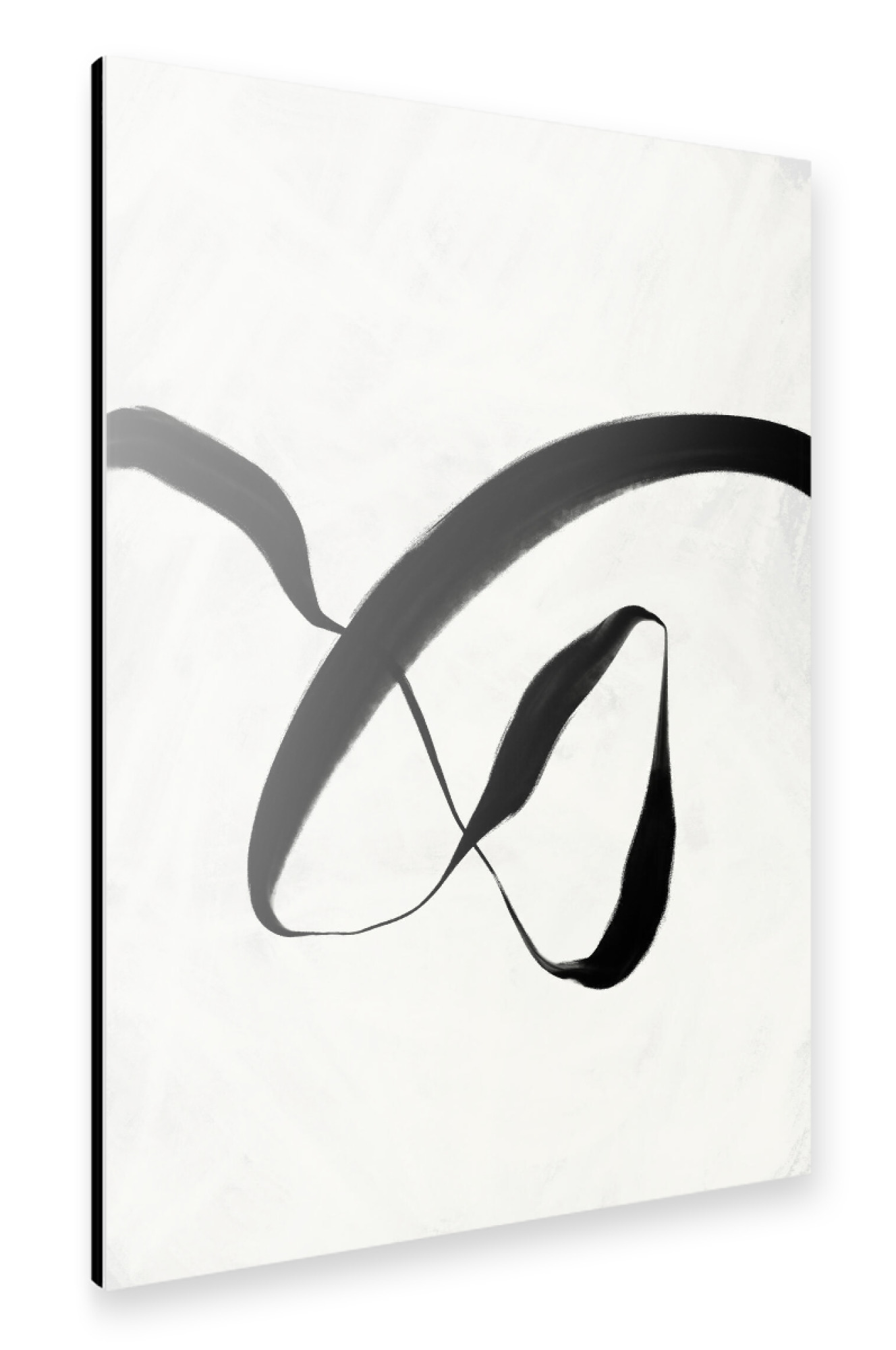 Alu-Dibond "Black Strokes 9.0" 75x50 cm artboxONE