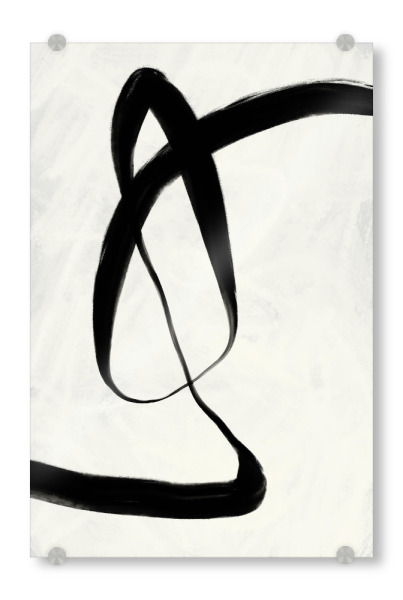 Acrylglasbild "Black Strokes 7.0" artboxONE - Abstrakt,Für Mama,Für Papa