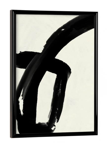 Poster mit schwarzem Rahmen "Black Strokes 1.0" artboxONE - Abstrakt,Für Mama,Für Papa