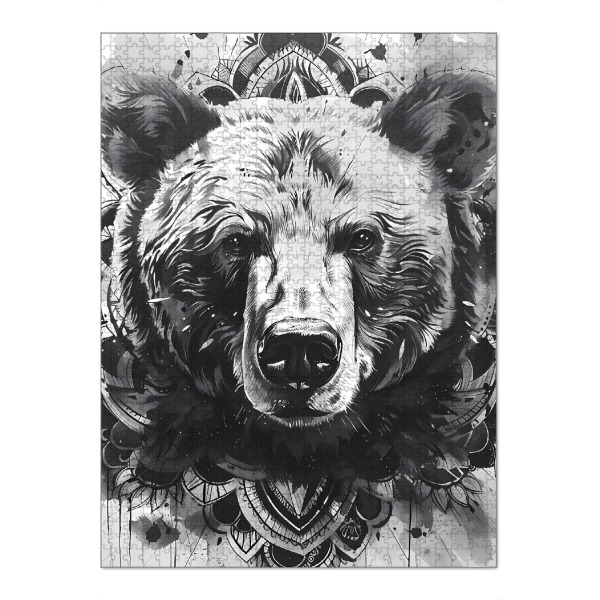 Puzzle Ravensburger "Mandala - Bär Weiß" artboxONE - Natur,Tiere,Abstrakt