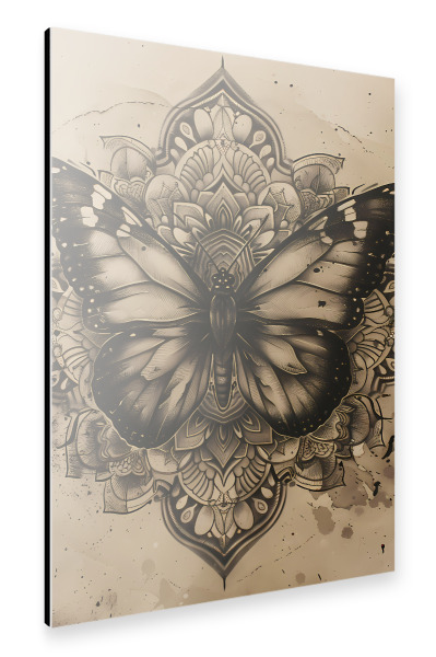 Alu-Dibond "Mandala - Schmetterling" 30x20 cm artboxONE