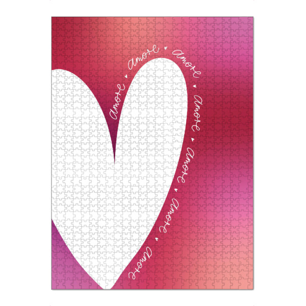 Puzzle Ravensburger "Amore amore amore" artboxONE - Typografie,Liebe - Amore,Liebe,Herz,Lettering,Handlettering,Italien,Blurred,Love,Quote,Spruch