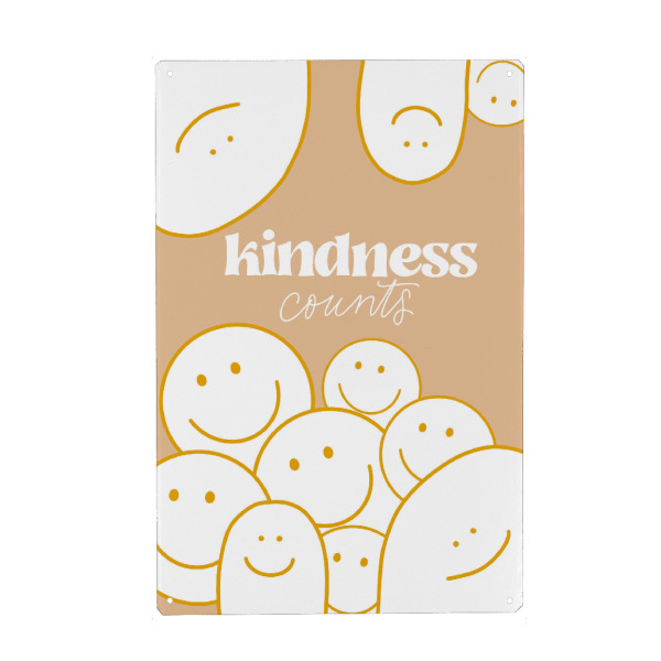 Holzbild "Kindness counts" artboxONE - Typografie - Kindness,Kindness quote,Spruch,Smileys,Freundlich,Freundlichkeit