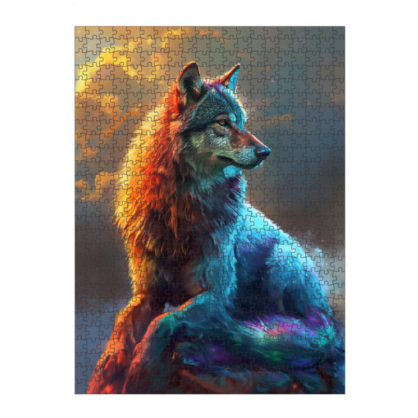 artboxONE Puzzle "Wolf Colorful 2 (matart)" artboxONE - Tiere - Wolf,Wolves,Animal,Animals,Nature,Wild,Colorful,Watercolor,Modern - Bild wolf