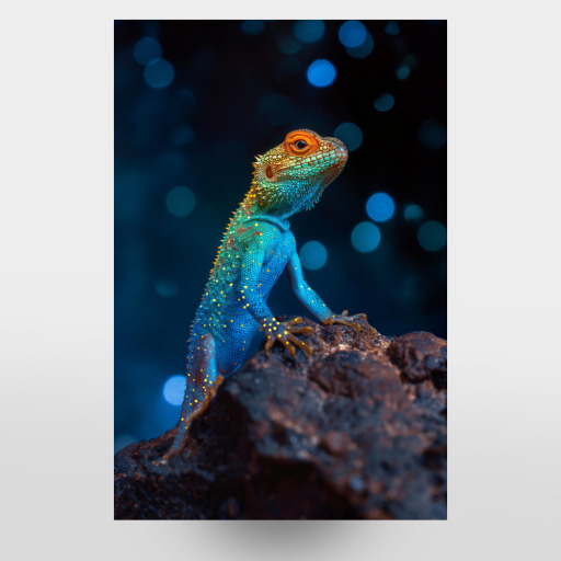 Lizard in neon
