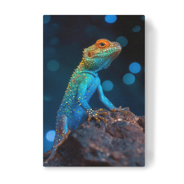 Leinwandbild "Eidechse in Neon" artboxONE - Natur,Tiere - Eidechse,Tier,Natur,Bunt,Neon